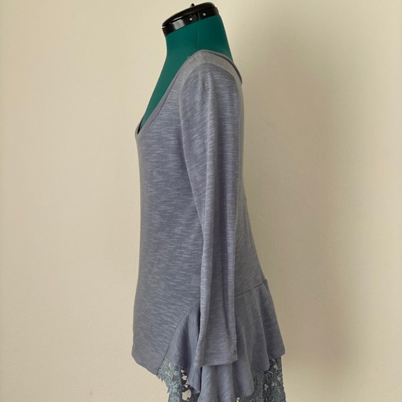 SOLDGray lace babydoll blouse by Poof Size L - Picture 3 of 9